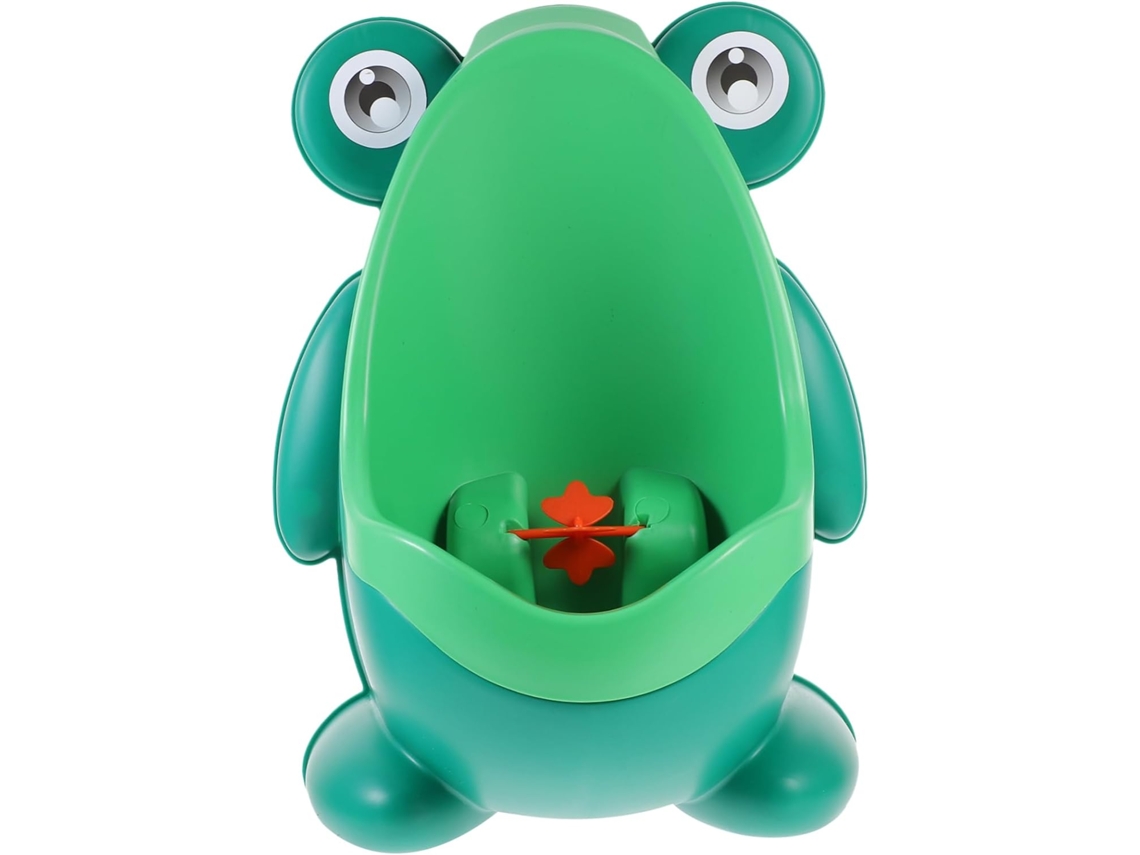Mictório Portátil para Bebê Menino, em Formato de Sapo de Desenho Animado, Feito de Plástico Pp Verde, CHABERLU