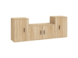 Tv Cabinet Set, Tv Cabinet Sets Vidaxl Marrom Madeira Processada (n/a)