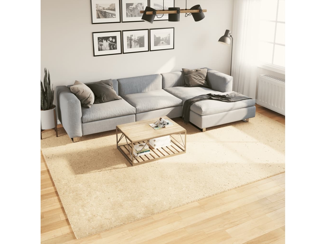 Vidaxl Tapete Pelo Curto Macio E Lavável Huarte 240x340 Cm Cor Creme