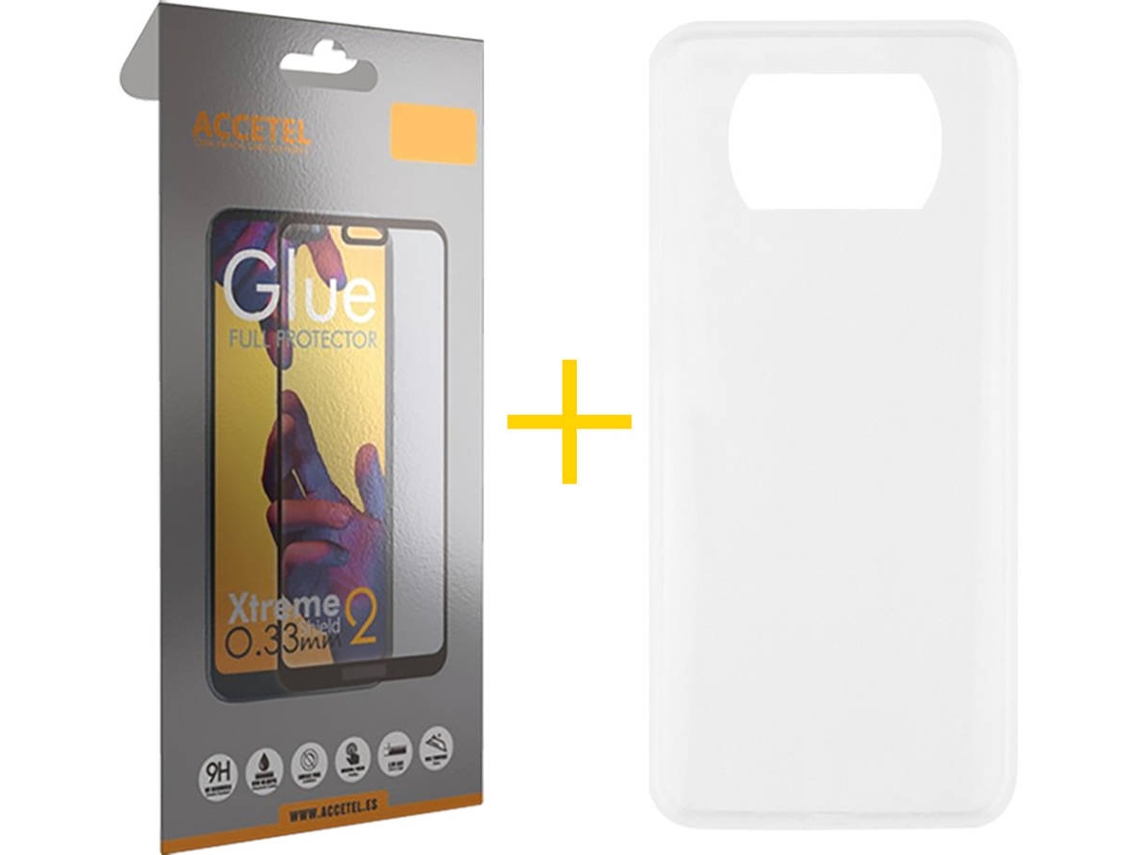 Capa + Película para Xiaomi Poco X3 ACCETEL Transparente Claro