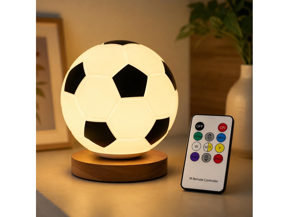 Luz Noturna de Futebol, Lâmpada Pequena Recarregável Com