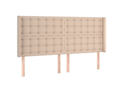 Cabeceira de Cama com Abas Couro Artificial 203x16x118/128 Cm Cappuccino MAISON EXCLUSIVE