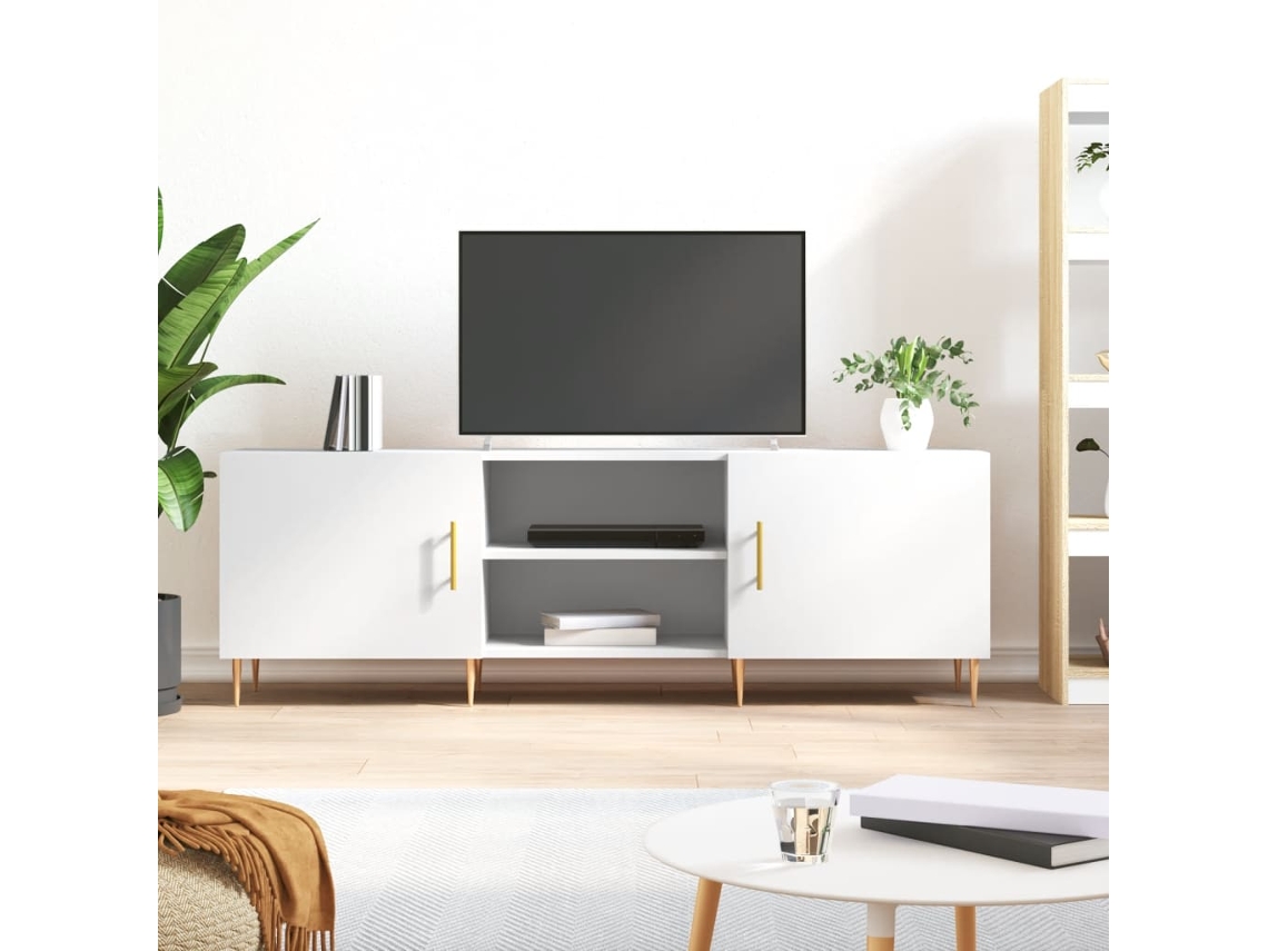 Vidaxl Móvel Para Tv 150x30x50 Cm Derivados De Madeira Branco