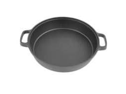 Forno Holandês De Ferro Fundido, 25 Cm, Sem Revestimento, Alça Dupla, Fundo Plano Para Ensopado Sopa