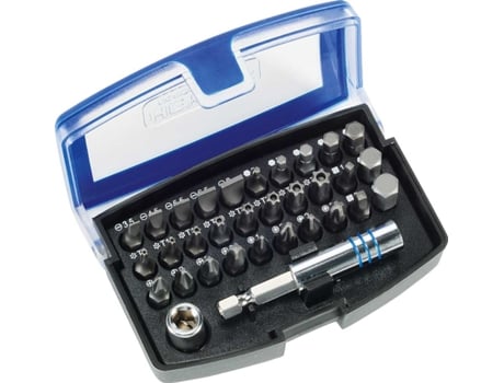 Caixa de Conjunto de Bits Adaptadores HEYTEC Equipada 32 Peças
