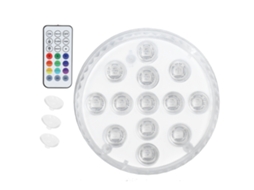 Lâmpada Subaquática RGB para Piscina 16 Cores Controle Remoto | S/MARCA