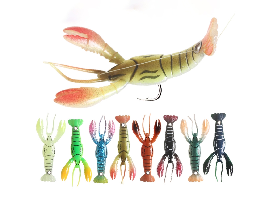 Isca de Lagosta Artificial 8pcs para Pesca Salgada e Doce