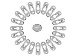 50 Piezas Gancho de Ojo de Llave de Metal Invisible para Armarios Marcos Y Espejos 43x16mm