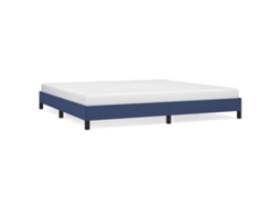 Bed Frame, Bed Frames Vidaxl Azul Tecido (200 X 200 Cm)