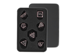 Primerox conjunto de Dados Dnd de Metal 7 Peças com Caixa para Jogos de Rpg e Tabuleiro