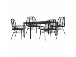Conjunto Jantar para Jardim 5 Peças Verde Vime Pe MAISON EXCLUSIVE
