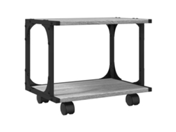 Printer Stand, Printer Stands Vidaxl Cinzeto Madeira Processada