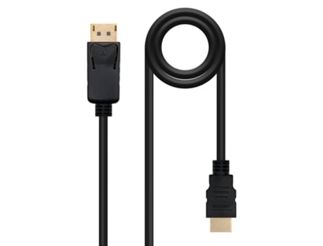 Nanocable 10.15.4310/ Displayport Macho - Cabo Conversor HDMI Macho/ 10m/ Preto