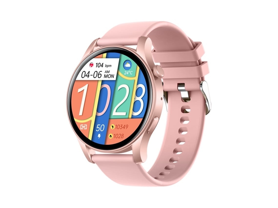 Smartwatch para Mulheres Relógio de Fitness 1 43 Tela Amoled Touchscreen Atender/Fazer Chamadas com Monitor de Frequência Cardíaca Pressão NISSGU