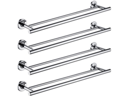 Suporte Para Toalhas Em Aço Inoxidável Com 4 Barras Giratórias Antiferrugem Para Banheiro.
