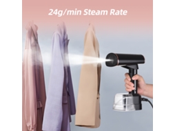 Vaporizador Portátil Para Roupas 1500 Watts 20s Aquecimento Rápido Removedor De Vincos Para Roupas Até 24g/min 2 Modos Tanque De Água De 400ml Vaporiz