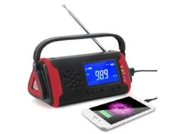 Rádio Externo Multifuncional Com Manivela E Energia Solar Com Mp3 E Aux Portátil E Durável