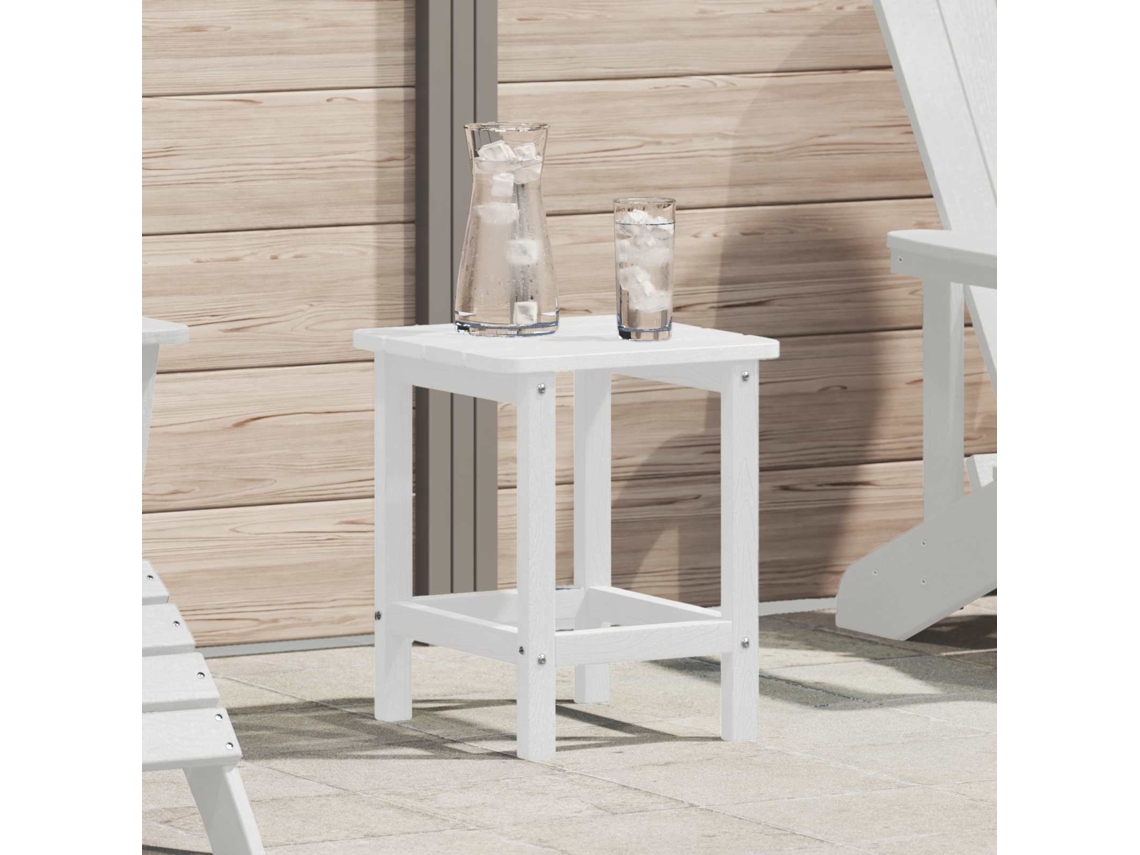 Vidaxl Mesa Lateral Branco 38 X 38 X 46 Cm Polietileno