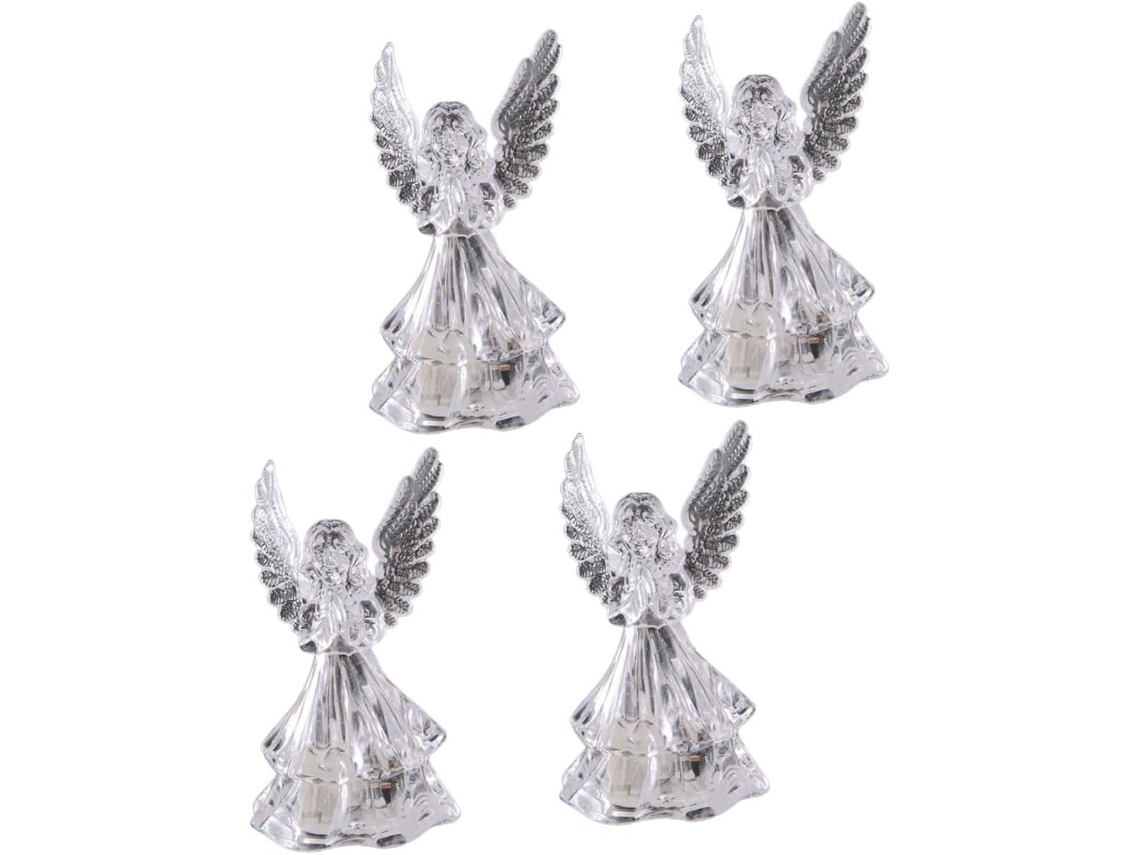 Conjunto De 4 Luminárias Noturnas Decorativas Em Formato Anjo, Abajur