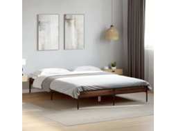 Vidaxl Estrutura De Cama 135x190cm Derivados Madeira/metal