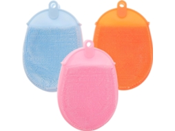 Conjunto Plafope Com 3 Escovas De Banho Silicone, Tamanho Pequeno, Escovas De Massagem Corporal Esfoliantes Para