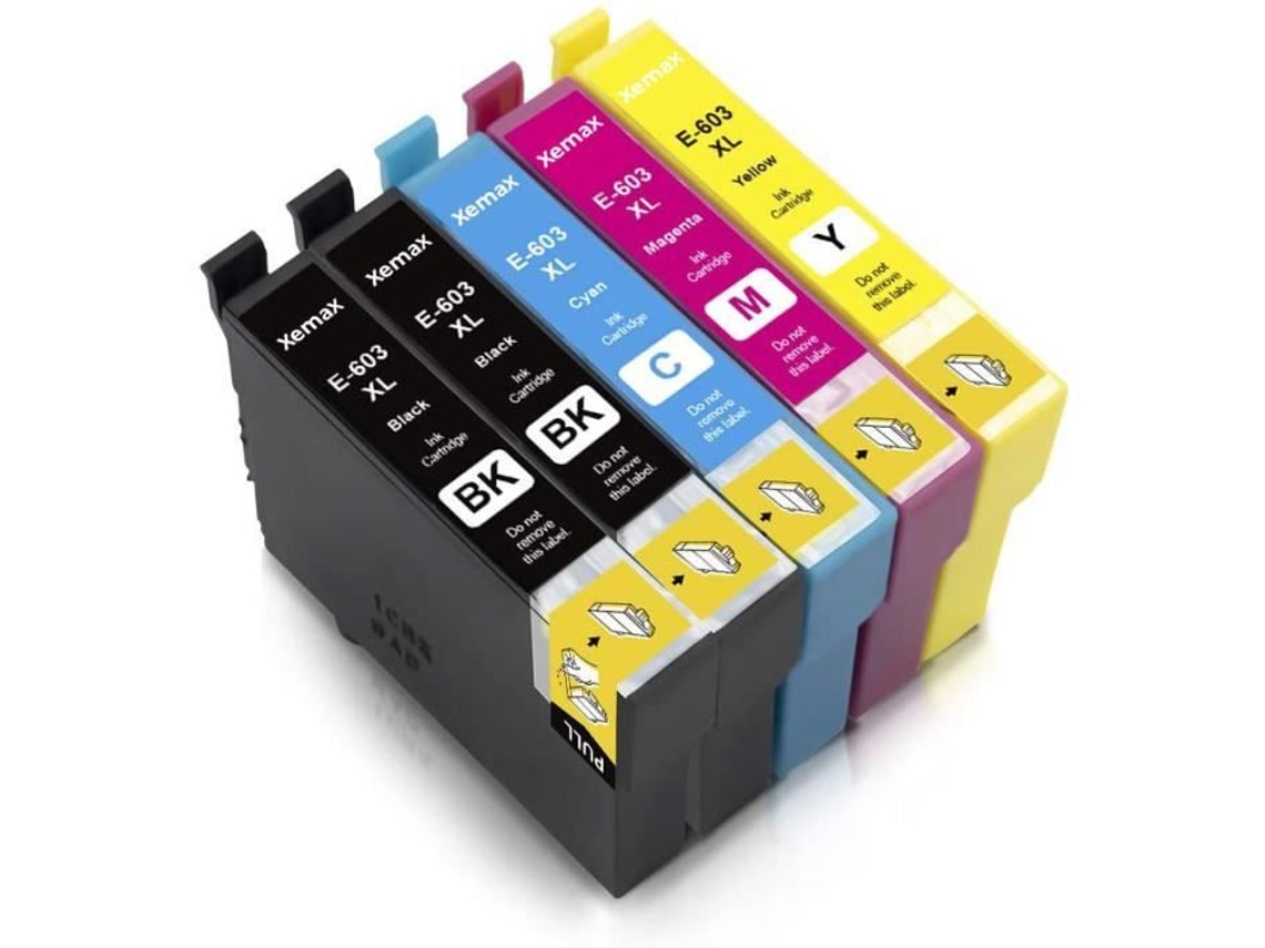 Para Epson Workforce Wf 2810 Wf 2830 Wf 2835 Wf 2850, Cartucho De Tinta Compatível Epson 603 Xl, 2 Preto, 1 Ciano, 1 Magenta, 1 Amarelo Xemax