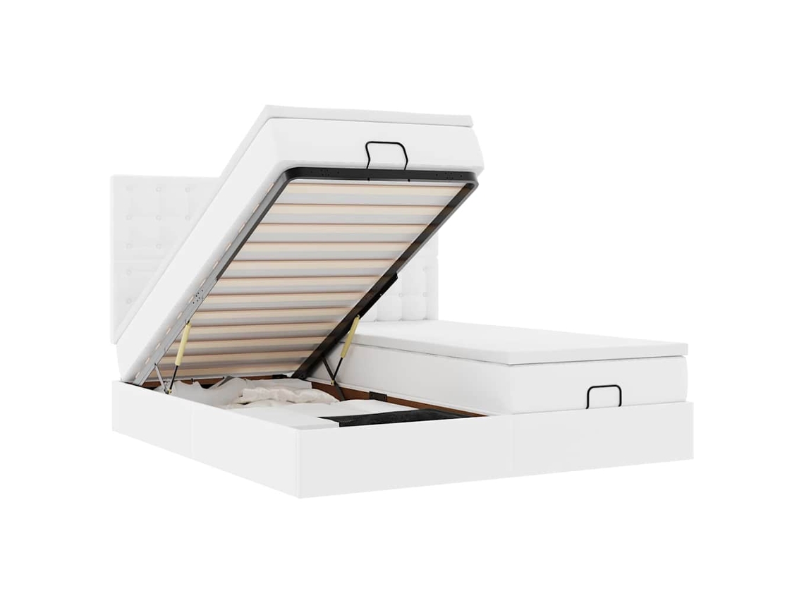 Cama Otomana com Colchões Leds Couro Artificial MAISON EXCLUSIVE (180x200 cm)