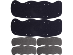 Conjunto De 6 Faixas De Absorção De Suor Em Malha Preta Para Capacetes, Com Forro.