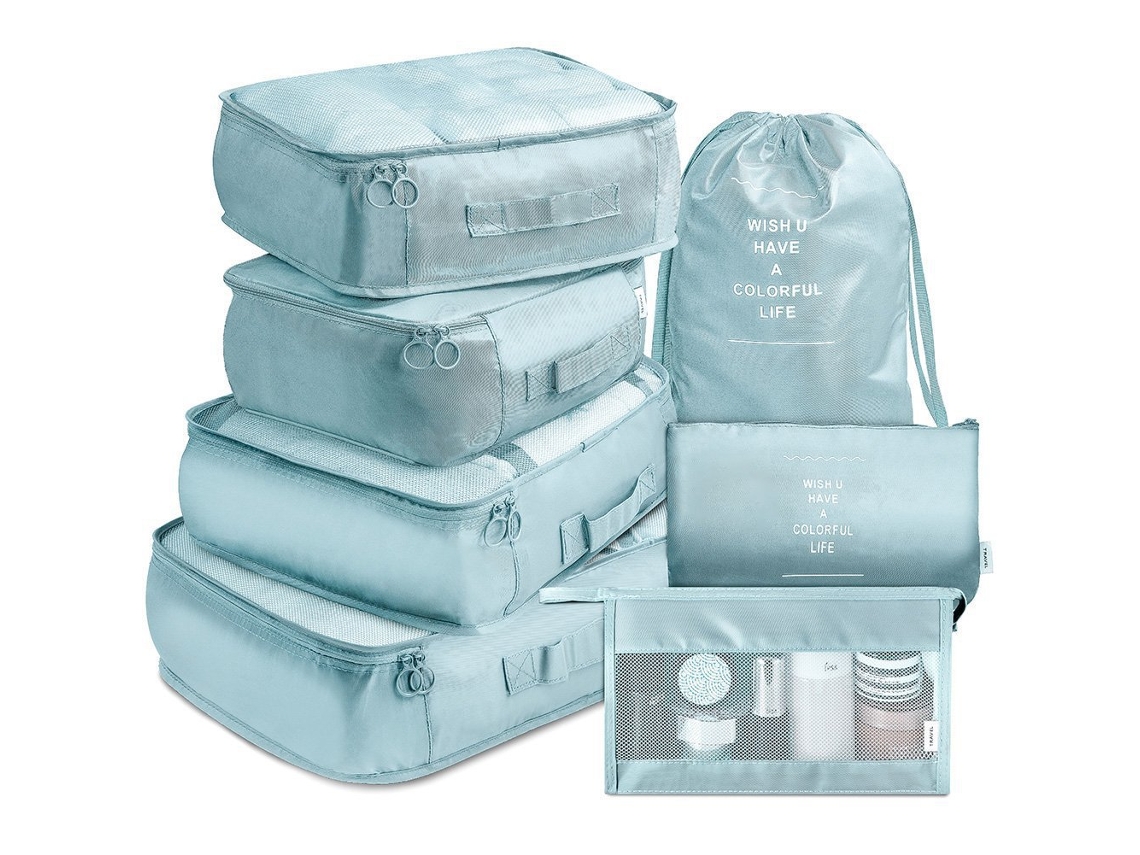 Conjunto Organizador de Mala Viagem, Coreia Azul BRILVIBERA