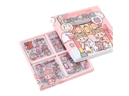 Folhas De Autocolantes 100 Unidades Desenhos Animados Fofos Para Scrapbooking, Cartões, Artesanato