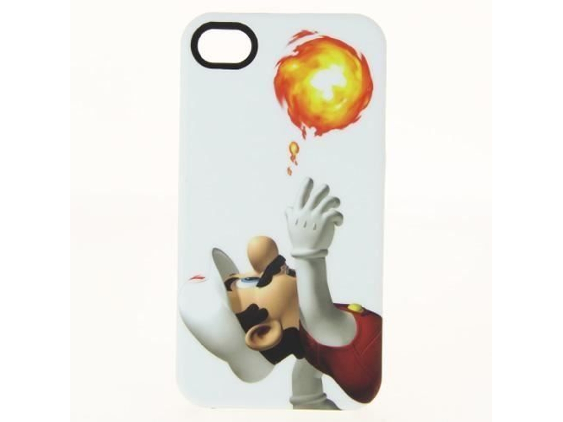 Capa - Marvel - Super Mario - Iphone 4 4s - Branca - Rígida - Divertida