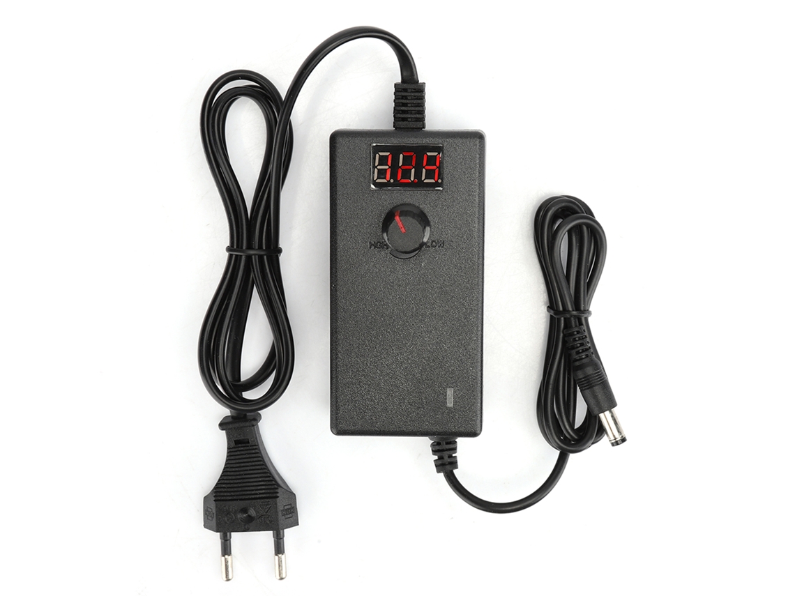Fonte de Alimentação Regulada Ajustável 3 12v 3a com Tela Lcd e Controlador de Velocidade