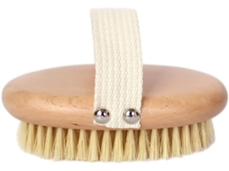 Escova Esfoliante Partykindom Para Remoção De Pele Morta, Com Cerdas De Javali, Feita De Madeira Natural, Ideal Para