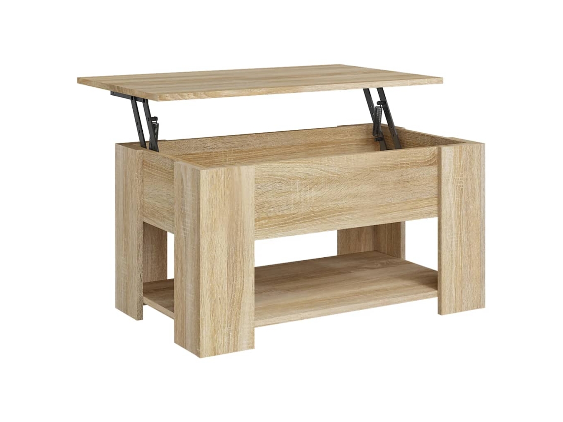Coffee Table, Coffee Tables Vidaxl Marrom Madeira Processada (79 X 49 X 41 Cm)