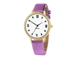 Reloj De Cuarzo Clásico Elegante De Estilo Empresarial Para Parejas Unisex Regalo (morado)