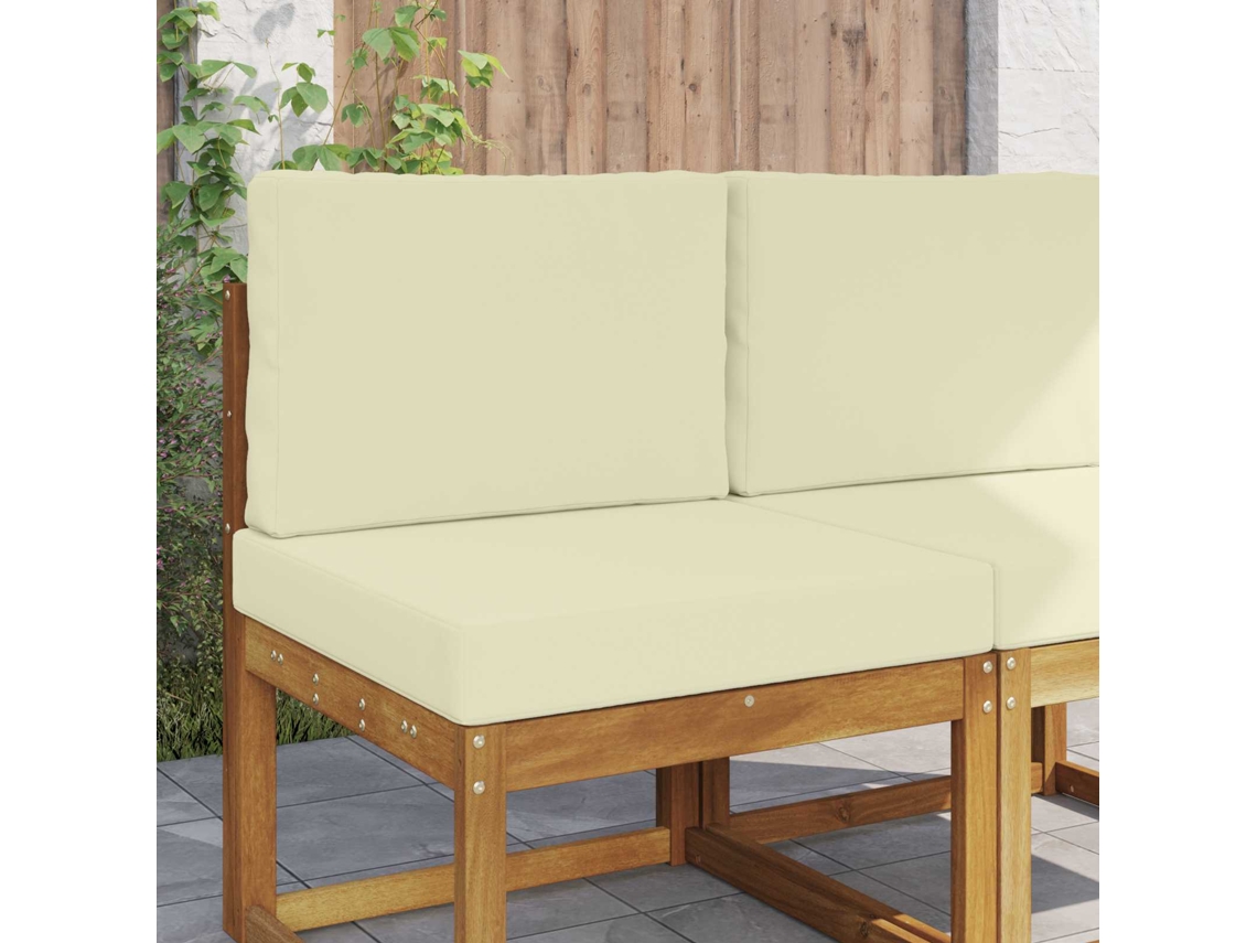 Vidaxl Almofada Para Sofá Externo Poliéster Creme 60 X 60 Cm