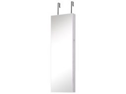 Espeho de Parede Espelho de Vidro Mdf Cor Cinza Claro 37x120x10 cm Homcom