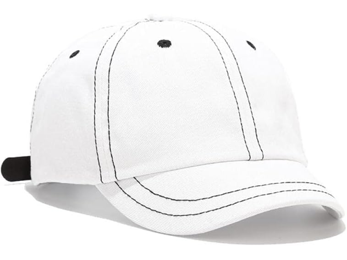 Boné de Beisebol, com Aba, Beisebol Curto, Curto Liso, Bonés Simples, Casais, Jarro, Jarro Branco Coreano_cod