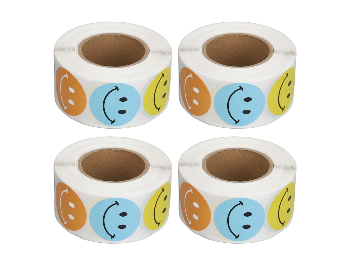 Rolls Smile Face Stickers Multi Purpose Motivational Emotion Decals