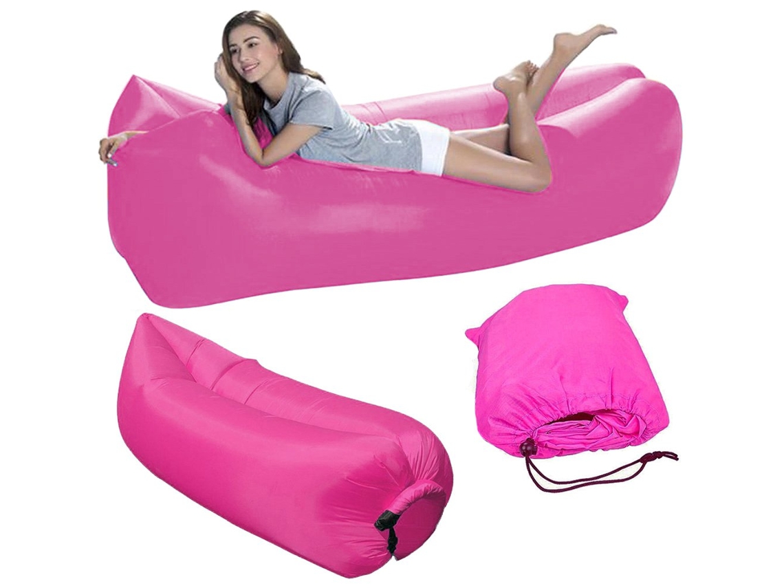 Sofá Insuflável VERG (Xxl - Cor de Rosa - 220cmx70cm)