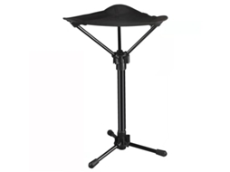 Banqueta AQUAFORGE, dobrável, antiderrapante, 200 kg, preta, para camping, pesca, piquenique