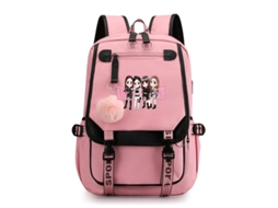 Mochila Escolar, Com Estampa "dancing" E Grande Capacidade De Armazenamento Usb