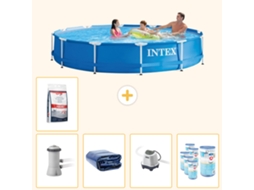 Intex Piscina Com Estrutura Redonda - 366x76 Cm - 6-peças Scb56