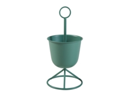 Suporte para Plantas Alphen com Vaso Metálico 48Xø23Cm Verde [EN.CASA].