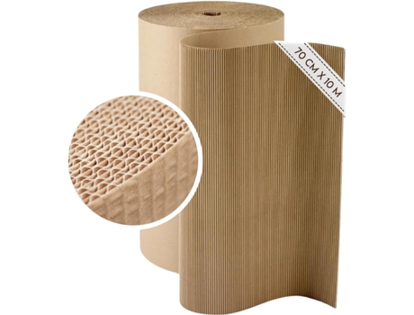 Rolo de Cartão Ondulado 70 Cm X 10 M Embalagem de Proteção Resistente Perfeito para Envios Bricolage Artesanato Diy ESPÍRITO REBELDE