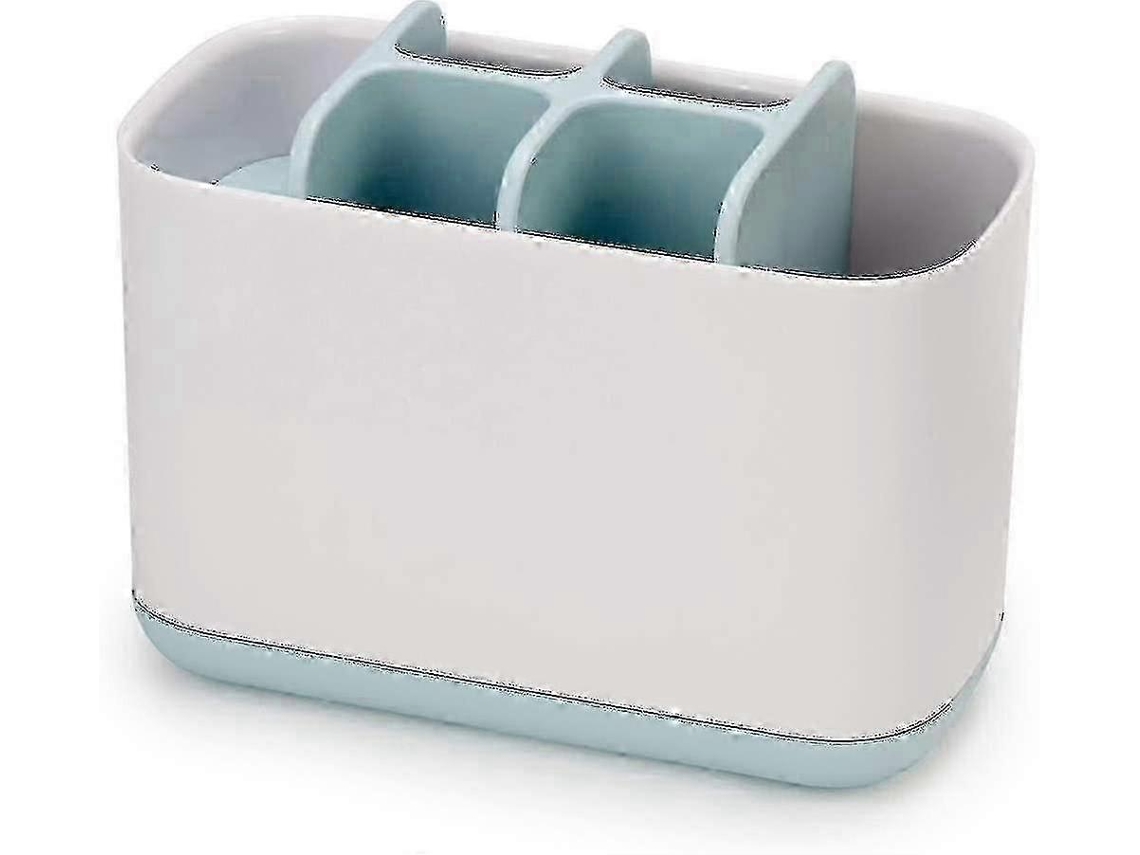 Porta Escova Dentes Branco Azul Banheiro