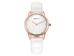 Relógio de Pulso Feminino com Strass Mostrador Redondo Quartz Impermeável Branco