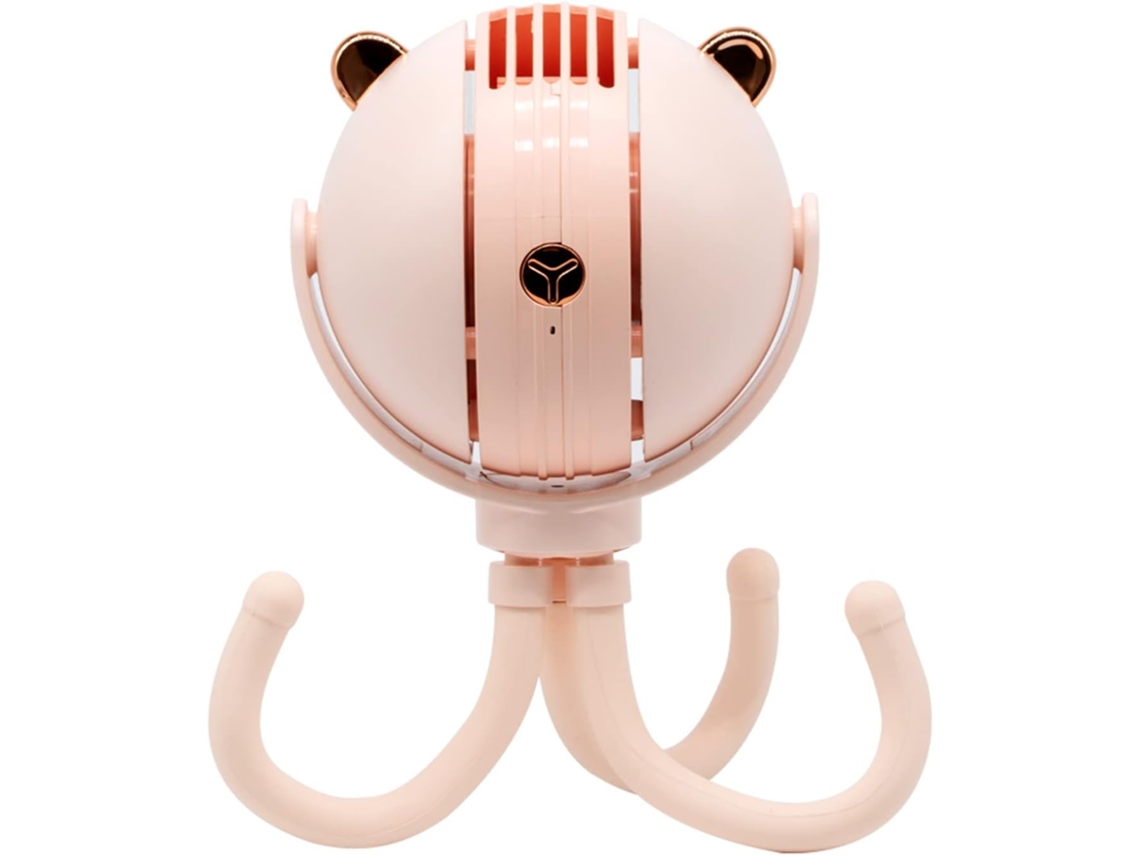 Ventilador Portátil Sem Hélices Com 3 Velocidades - Recarregável - Ideal Para Mesa De Estudante