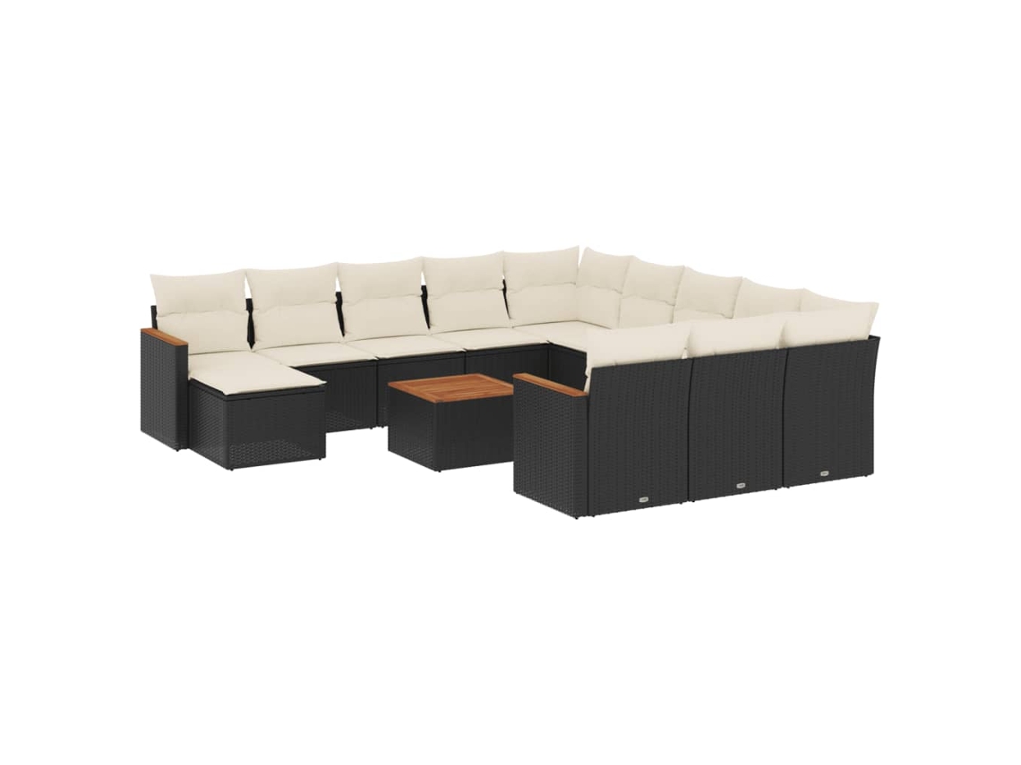 Garden Sofa Set, Garden Sofa Sets Vidaxl Preto Rattan / Vime (n/a)