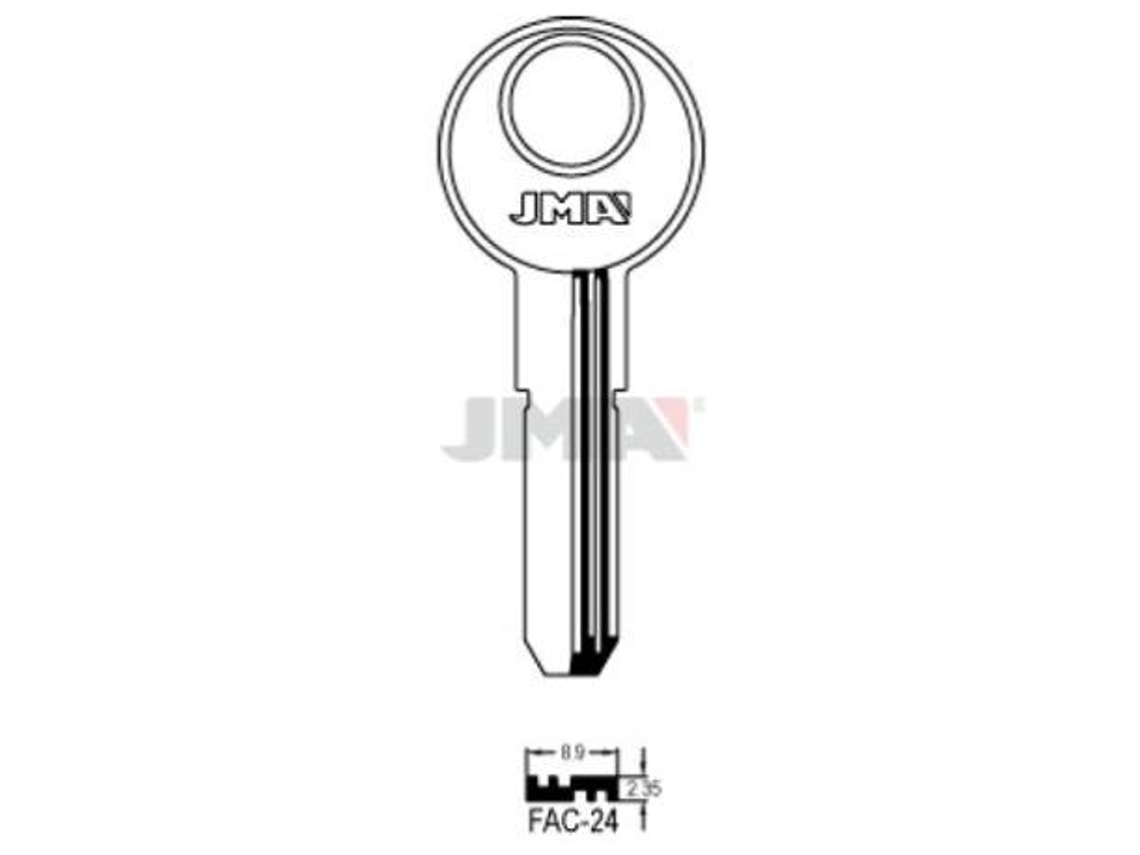 Llaves jma seguridad laton mod fac-24 (caja 10 unidades)